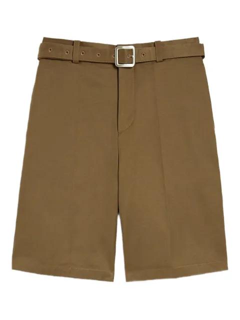 cotton belted shorts by JIL SANDER