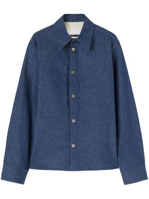 cotton denim overshirt by JIL SANDER