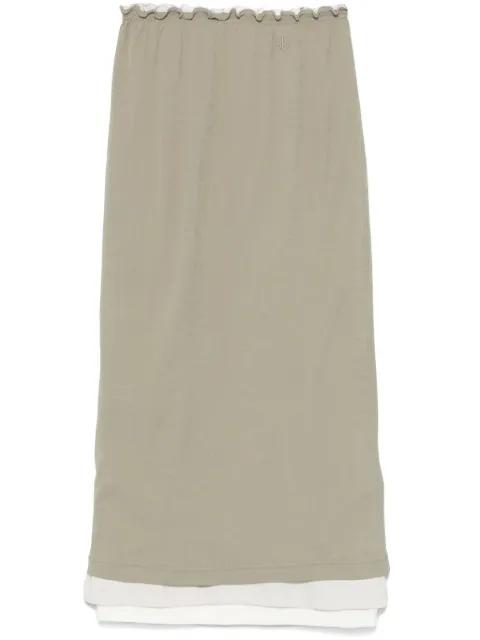 + cotton midi skirt by JIL SANDER