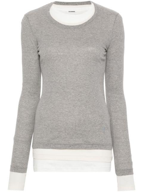 cotton ribbed T-shirt (set of three) by JIL SANDER