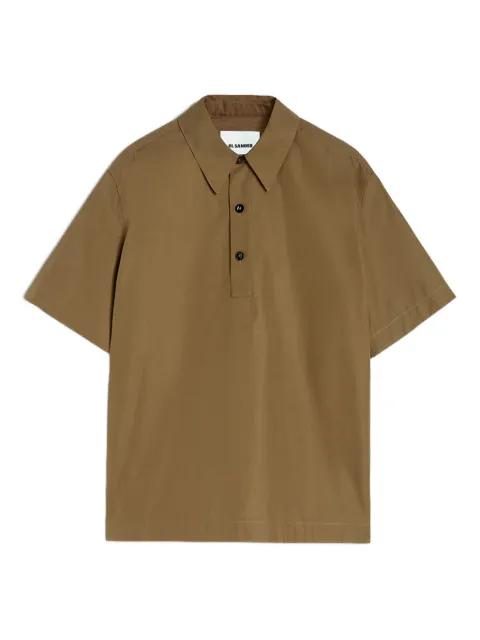 cotton taffeta polo shirt by JIL SANDER