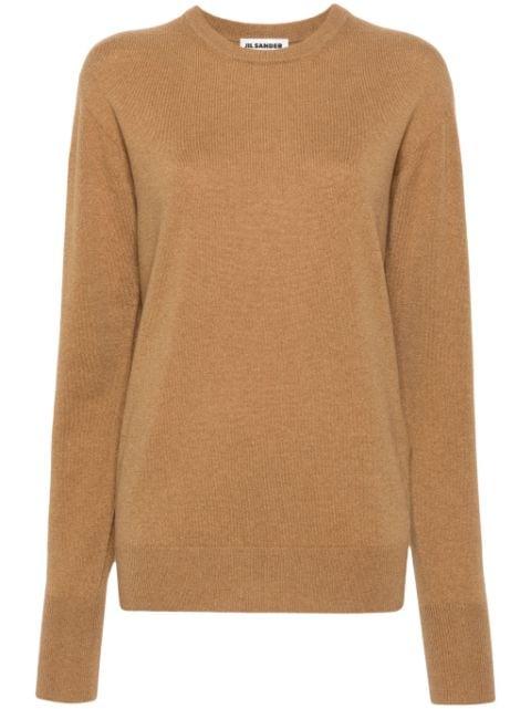 crew-neck cashmere jumper by JIL SANDER