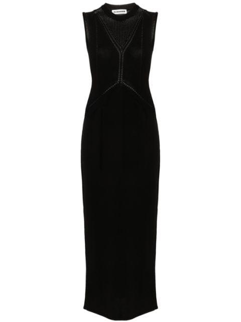 crew-neck knitted maxi dress by JIL SANDER