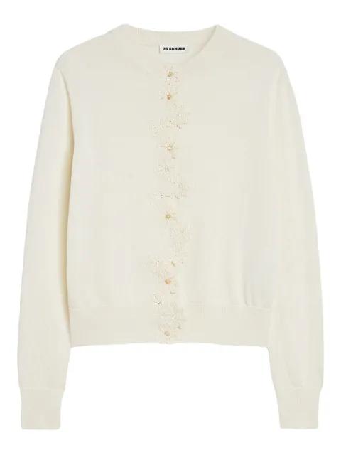 crochet-flowers cardigan by JIL SANDER