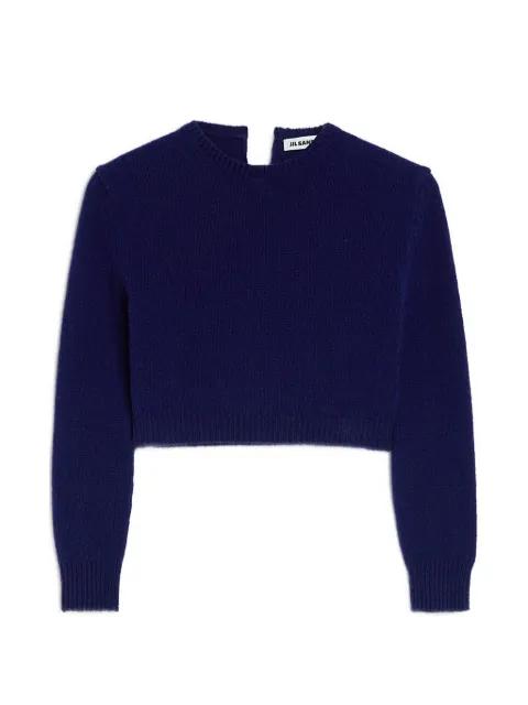 cropped wool sweater by JIL SANDER