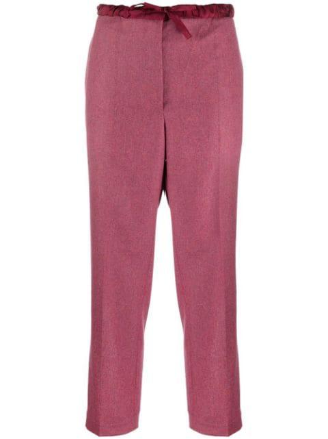 cropped wool trousers by JIL SANDER