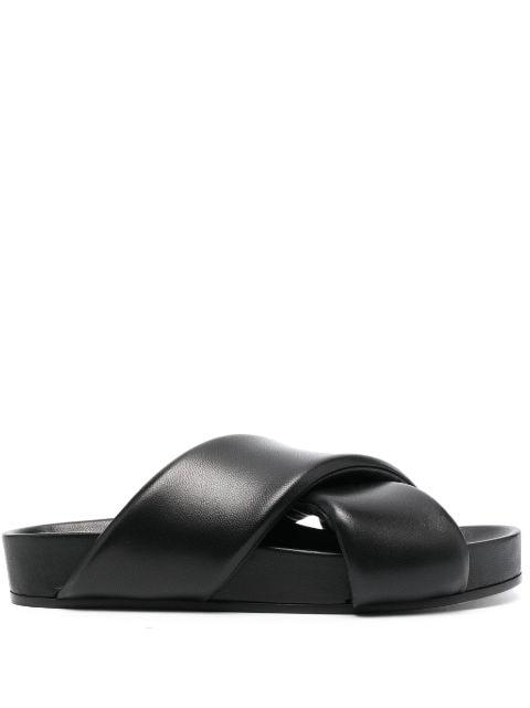 crossover-strap leather sandals by JIL SANDER