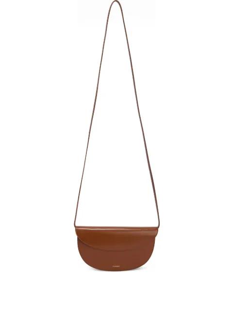 curved leather cross body by JIL SANDER