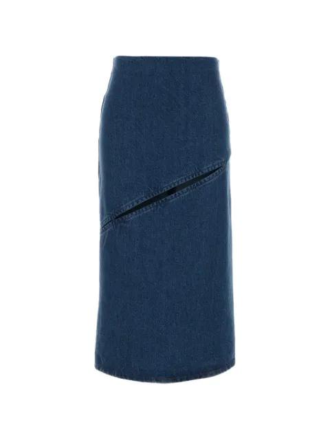 cut-out denim skirt by JIL SANDER