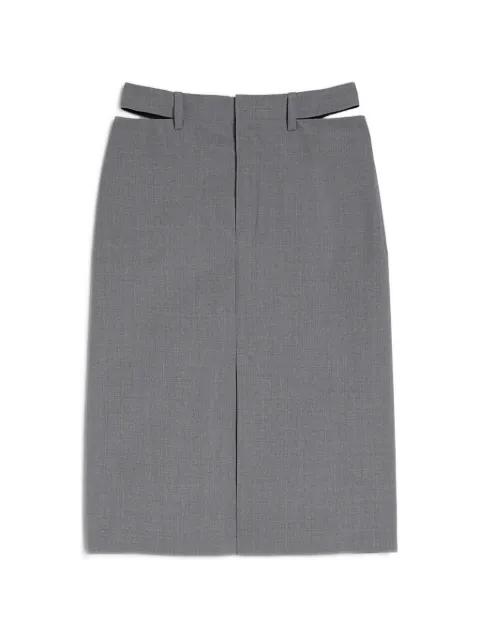 cut-out slit midi skirt by JIL SANDER