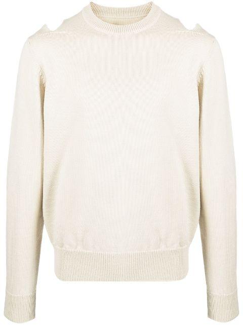 cut-out wool jumper by JIL SANDER
