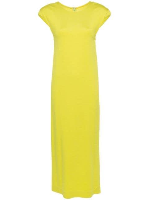 detachable-sleeve maxi dress by JIL SANDER