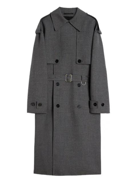 double-breasted belted coat by JIL SANDER