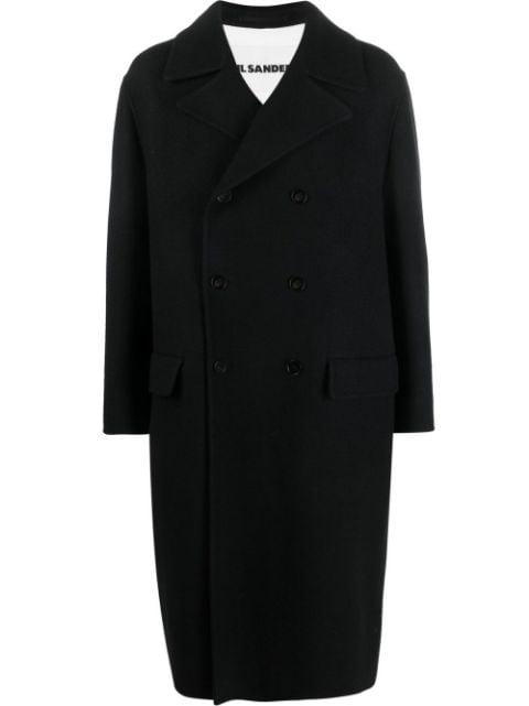 double-breasted virgin wool coat by JIL SANDER