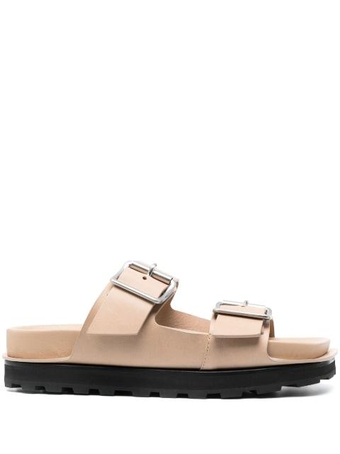 double buckle-fastening sandals by JIL SANDER