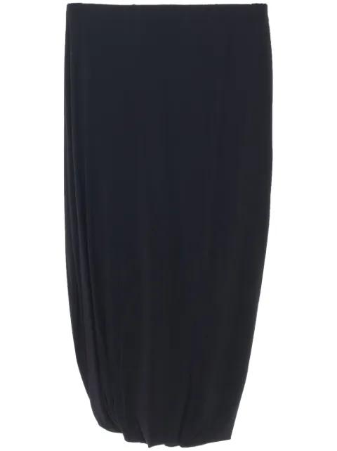 draped-detailed midi skirt by JIL SANDER