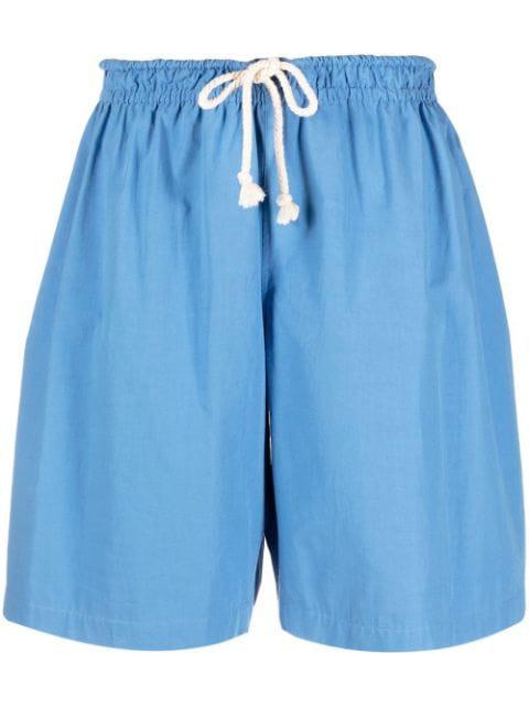drawstring-waist cotton shorts by JIL SANDER