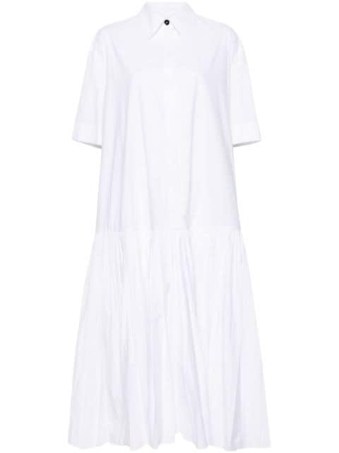 drop-waist cotton shirtdress by JIL SANDER