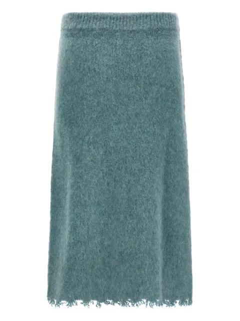 elastic-waistband knitted midi skirt by JIL SANDER
