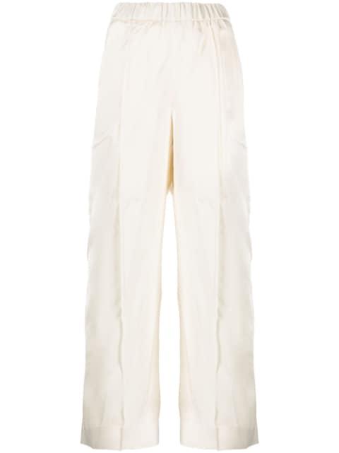 elasticated-waist wide-leg trousers by JIL SANDER
