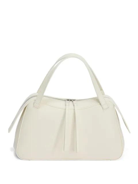 embossed logo dune leather shoulder bag by JIL SANDER