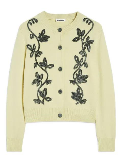 embroidered cardigan by JIL SANDER