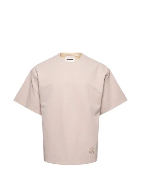 embroidered-detail cotton T-shirt by JIL SANDER