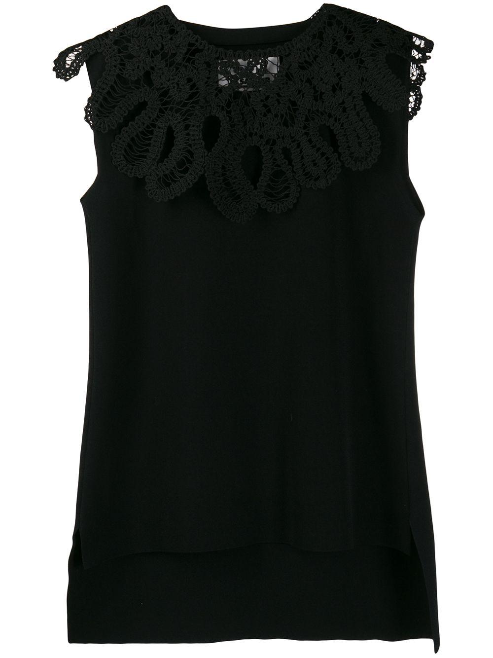 embroidered sleeveless top by JIL SANDER