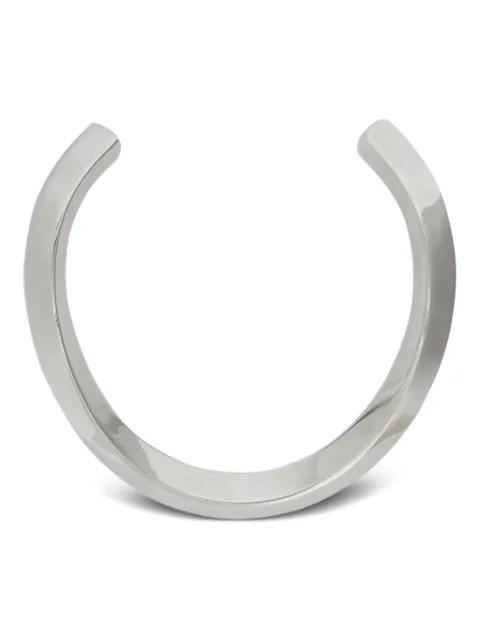 engraved-logo choker necklace by JIL SANDER