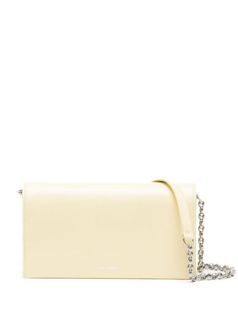 engraved-logo leather crossbody bag by JIL SANDER
