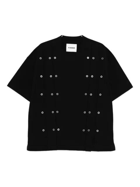 eyelet-detail T-shirt by JIL SANDER