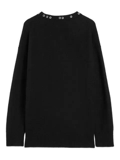eyelet-embellished sweater by JIL SANDER