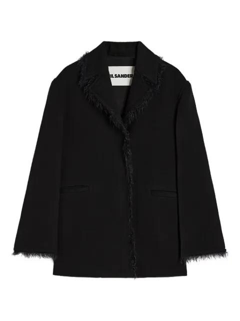 feather-trimmed jacket by JIL SANDER