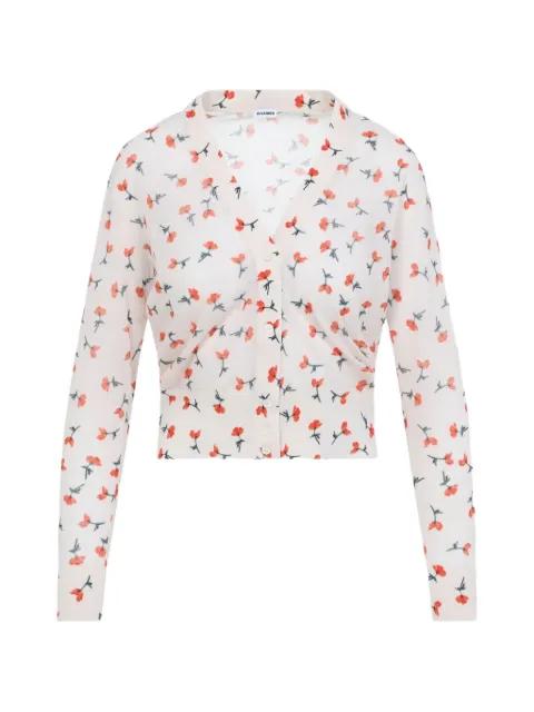 floral collared knitwear by JIL SANDER