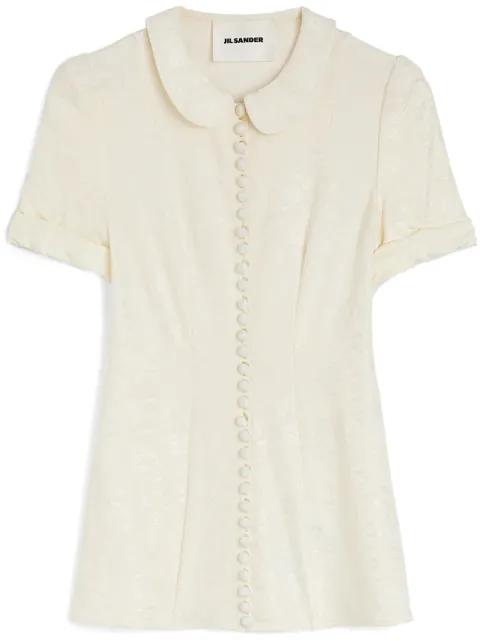 floral-jacquard shirt by JIL SANDER