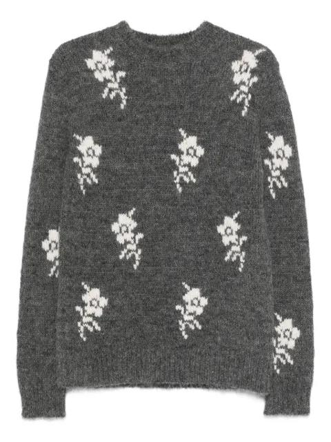 floral-pattern crew-neck sweater by JIL SANDER