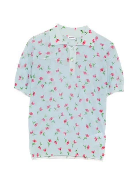 floral polo top by JIL SANDER