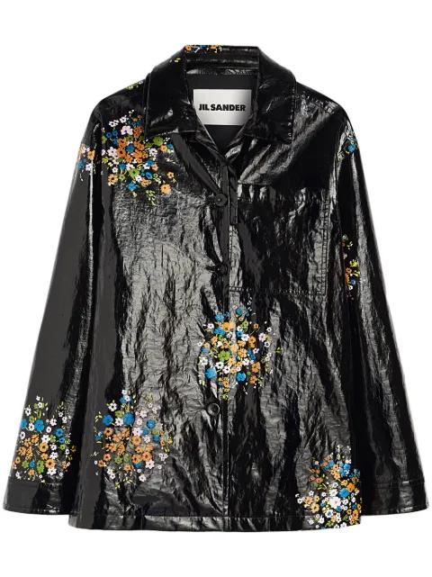 floral-print overshirt by JIL SANDER