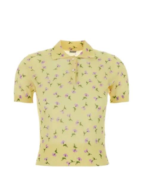 floral-print polo shirt by JIL SANDER
