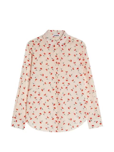 floral-printed cotton shirt by JIL SANDER