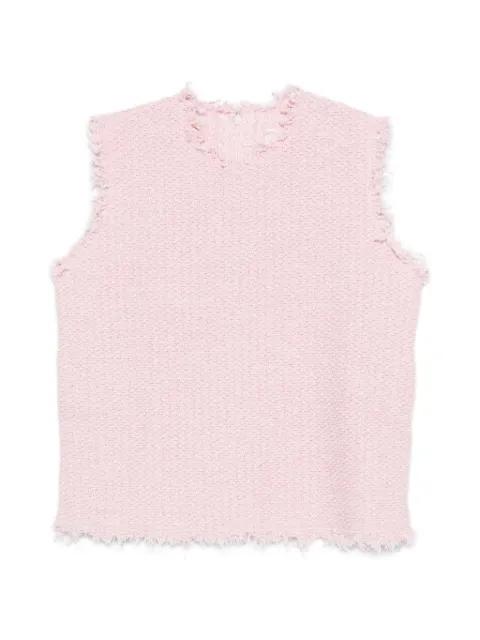 frayed sleeveless top by JIL SANDER