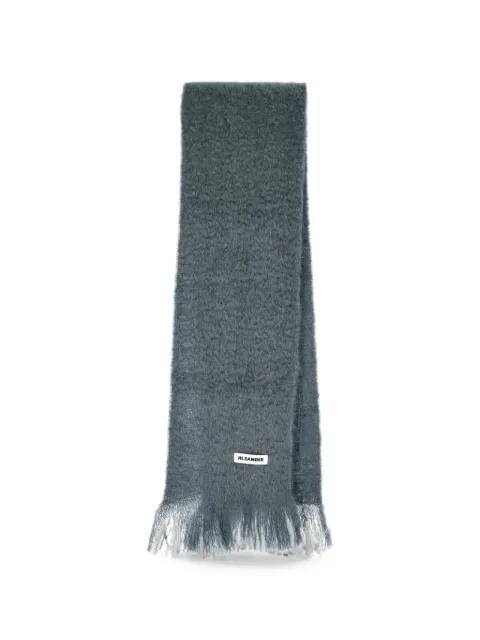 fringed brushed-finish scarf by JIL SANDER