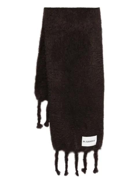 fringed-edges scarf by JIL SANDER