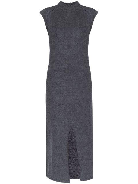 front-slit knitted maxi dress by JIL SANDER