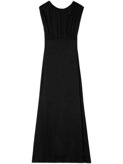 gathered sleeveless gown by JIL SANDER