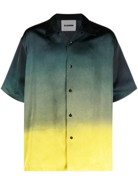 gradient-effect short-sleeve shirt by JIL SANDER