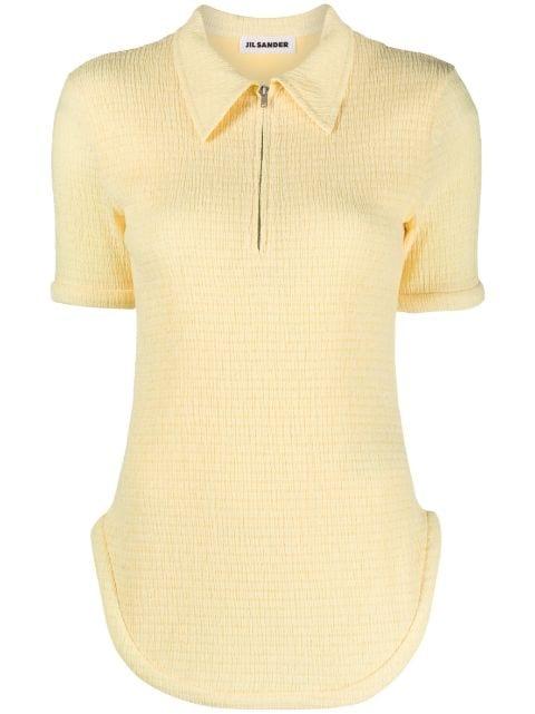 half-zip gaufre polo shirt by JIL SANDER