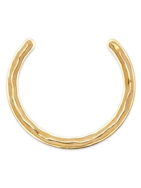 hammered-finish cuff necklace by JIL SANDER