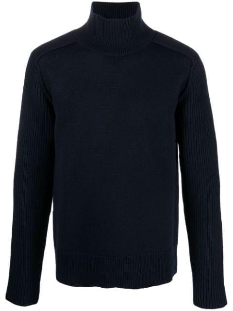 high-neck wool jumper by JIL SANDER