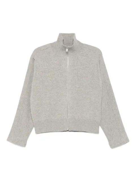 high-neck zip-front cardigan by JIL SANDER